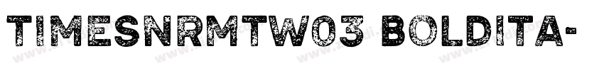 TimesNRMTW03 BoldIta字体转换